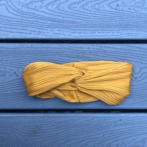 Yellow velvet headband